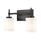 Z-Lite Cadoc 2 Light Vanity, 15in. W x 9in. H, Matte Black 622-2V-MB - alternate 1
